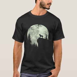 Pitbull Hund und Mond Heulen im Wald Hund Hallowee T-Shirt
