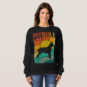 Pitbull Hund Vintages Tier Lover Sweatshirt (Vorne ganz)