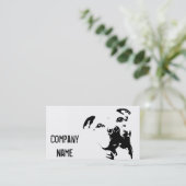 Pitbull Hund Visitenkarte (Stehend Vorderseite)