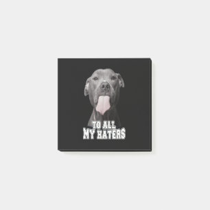 Pitbull Hund zu all meinen Hasen Post-it Klebezettel