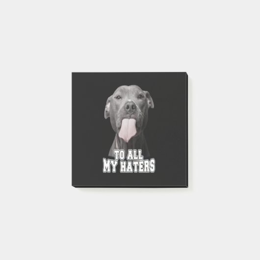 Pitbull Hund zu all meinen Hasen Post-it Klebezettel (Vorderseite)