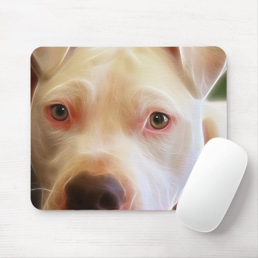 Pitbull Hündchen mustert Kunst-Fotografie Mousepad (Mit Mouse)
