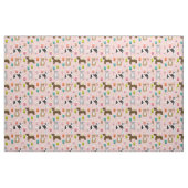 Pitbull-Hunde Kawaii-Blase Tee Pink Stoff (Fat Quarter (45,7 x 55,9 cm))