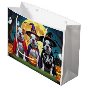 Pitbull-Hunde Kürbis Halloween Lustig Große Geschenktüte