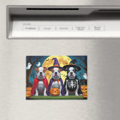 Pitbull-Hunde Kürbis Halloween Lustig Magnet (In Situ (Geschirrspüler))