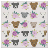 Pitbull-Hunde Lavendel Stoff (Nahaufnahme)