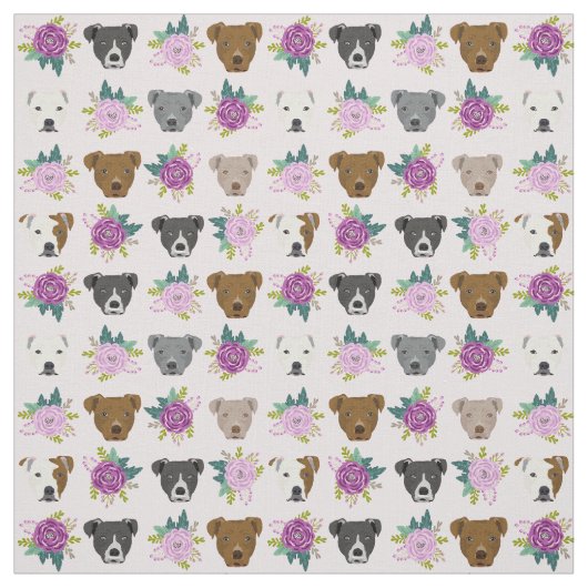 Pitbull-Hunde Lavendel Stoff (Muster)