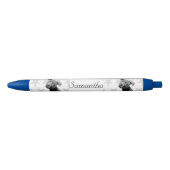 Pitbull Hundeblauer personalisierter Stift (Vorderseite)