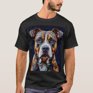 Pitbull-Hundefan-Porträt-Geschenk für ihn T-Shirt