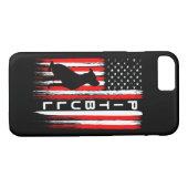 Pitbull Hundeflaggen-amerikanisches Case-Mate iPhone Hülle (Rückseite (Horizontal))