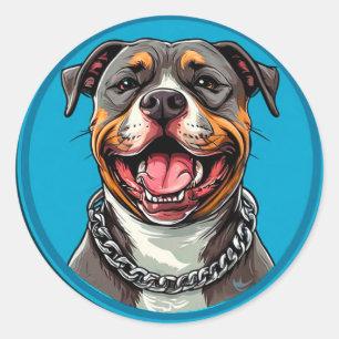 Pitbull-Hundefreund Geschenk, Haustierbesitzer Dek Runder Aufkleber