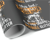 Pitbull-Hundehaar Glitter Lustiger Hund Geschenkpapier (Rolleneckpunkt)