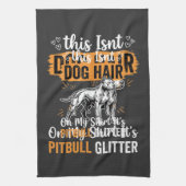 Pitbull-Hundehaar Glitter Lustiger Hund Geschirrtuch (Vertikal)