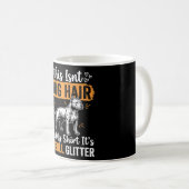 Pitbull-Hundehaar Glitter Lustiger Hund Kaffeetasse (VorderseiteRechts)