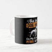 Pitbull-Hundehaar Glitter Lustiger Hund Kaffeetasse (Vorderseite Links)