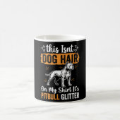 Pitbull-Hundehaar Glitter Lustiger Hund Kaffeetasse (Mittel)