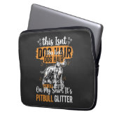Pitbull-Hundehaar Glitter Lustiger Hund Laptopschutzhülle (Vorderseite Links)