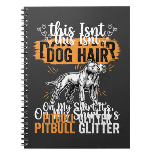 Pitbull-Hundehaar Glitter Lustiger Hund Notizblock