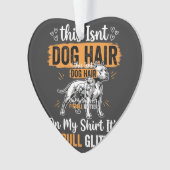 Pitbull-Hundehaar Glitter Lustiger Hund Ornament (Vorderseite)