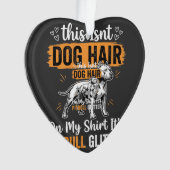 Pitbull-Hundehaar Glitter Lustiger Hund Ornament (Vorderseite)