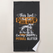 Pitbull-Hundehaar Glitter Lustiger Hund Strandtuch (Vorderseite)