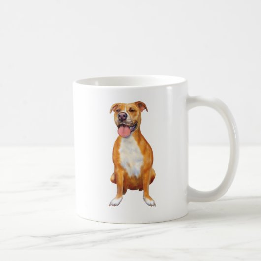 Pitbull Hundekunstentwurf auf einer Tasse (Rechts)