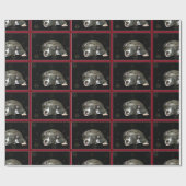 Pitbull-Hundeschlittenpapier Geschenkpapier (Flach)