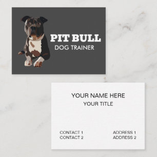 Pitbull-Hundetrainer Visitenkarte