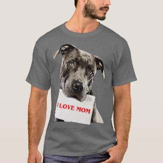 Pitbull I Liebe Mama T-Shirt