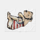 Pitbull I Liebe Vater Tattoo Vathers Day Fleecedecke (Vorderseite (Horizontal))