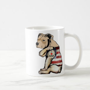 Pitbull I Liebe Vater Tattoo Vathers Day Kaffeetasse