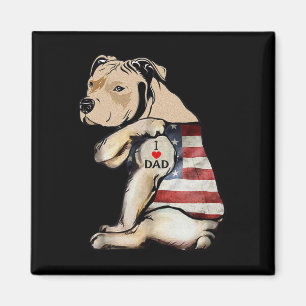 Pitbull I Liebe Vater Tattoo Vathers Day Magnet