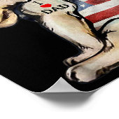Pitbull I Liebe Vater Tattoo Vathers Day Poster (Ecke)