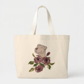 Pitbull-Illustrationstasche Jumbo Stoffbeutel (Vorne)