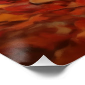 Pitbull im Herbst Leaves Fall Inspiriert Poster (Ecke)