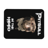 Pitbull im Hood Magnet (Horizontal)