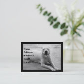 Pitbull in der Schwarzweiss-Visitenkarte Visitenkarte (Stehend Vorderseite)