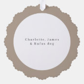 Pitbull in Weihnachtsmannmütze Vordertür Weihnacht Ornament Karte (Rückseite)