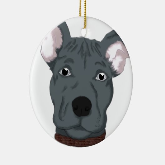 Pitbull Keramikornament (Rechts)