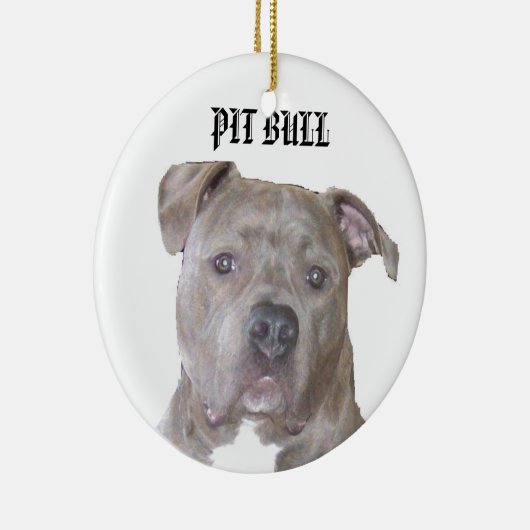 PITBULL KERAMIKORNAMENT (Rechts)