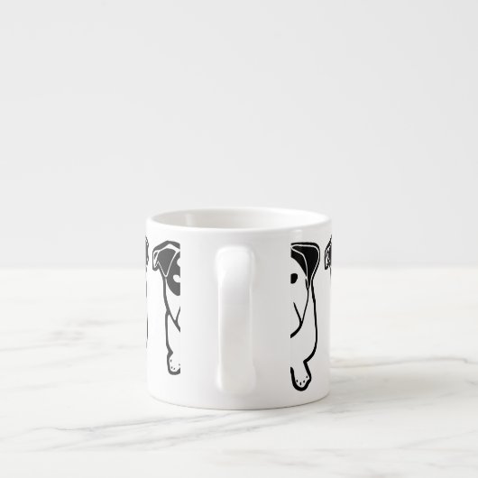 Pitbull-Knochen-Grafik Espressotasse (Rückseite)