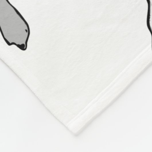 Pitbull-Knochen-Grafik Fleecedecke (Ecke)