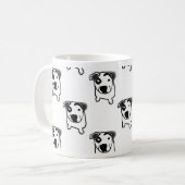 Pitbull-Knochen-Grafik Kaffeetasse (Vorderseite Links)