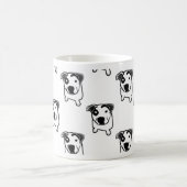 Pitbull-Knochen-Grafik Kaffeetasse (Mittel)