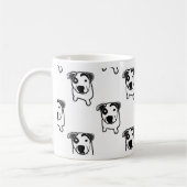 Pitbull-Knochen-Grafik Kaffeetasse (Links)