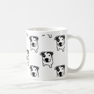 Pitbull-Knochen-Grafik Kaffeetasse