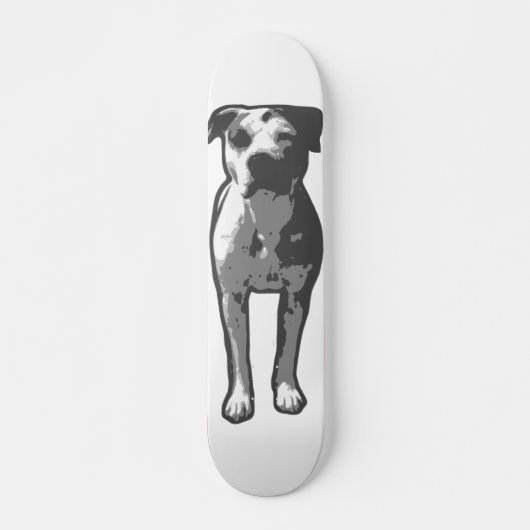 Pitbull-Knochen-Grafik Skateboard (Vorne)