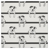 Pitbull-Knochen-Grafik Stoff (Muster)
