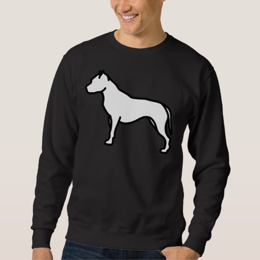 Pitbull-Kontur Sweatshirt (Vorderseite)