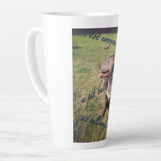 Pitbull Latte Tasse (Linke Ecke)